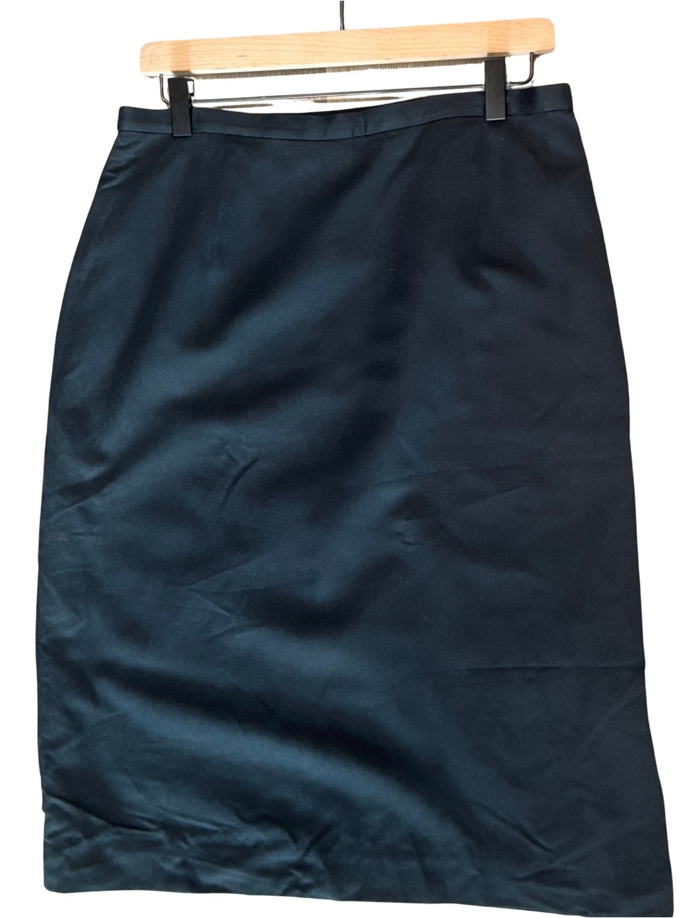 Pendleton Navy Black Silk Blend Pencil Skirt